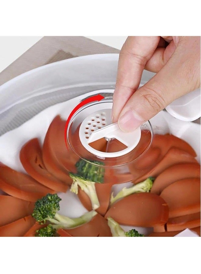 ShebSheb Food Protector Covers,Microwave Covers for Food Splatter,Transparent Microwave Guard Lid,Microwave Plate Coverwith Handle, Dishwasher Safe Guard Lid with Steam Vents, Anti-Splatter Lid - Image 5